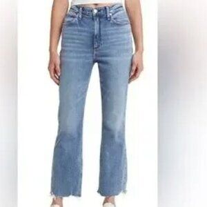 rag & bone Denim Jean Nina High Rise Ankle Flare, Raw Hem, Size 26